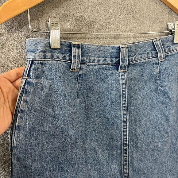 Vintage Cherokee Denim Skirt Sz 8 Button Up 100% Cotton 90s 90’s Y2K Jean Button - Picture 8 of 9